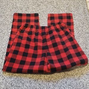 Girls Buffalo Print Fleece Lounge Pants